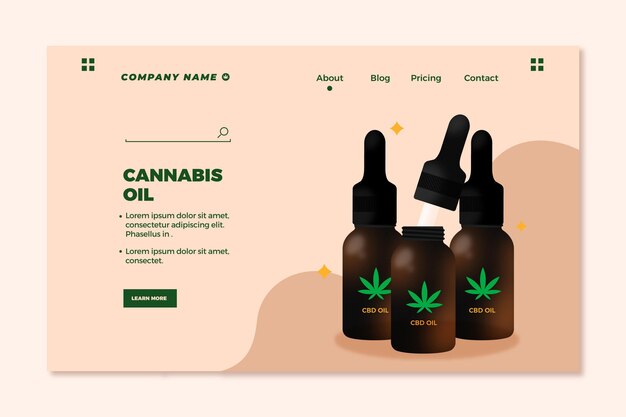 Olio di cannabis - pagina di destinazione