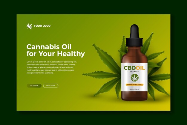 Olio di cannabis - pagina di destinazione