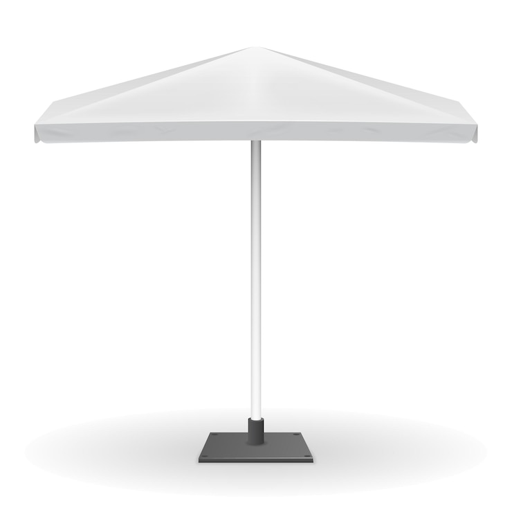 Vettore gratuito ombrellone per promozione isolato su sfondo bianco.