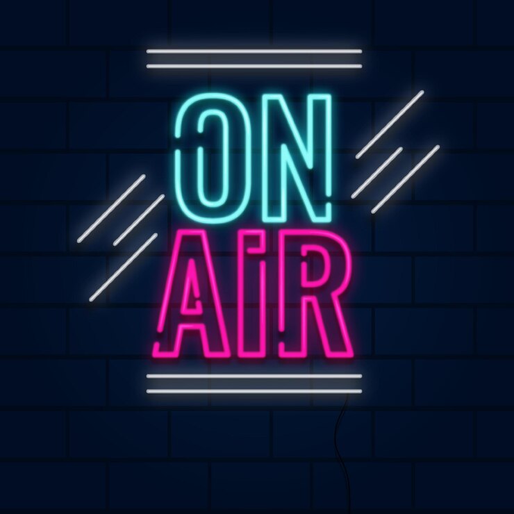 Vettore gratuito on air neon frame