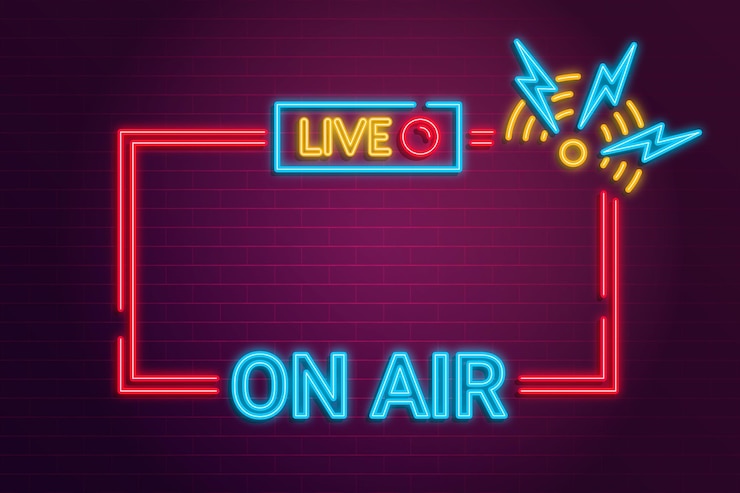 Vettore gratuito on air neon frame
