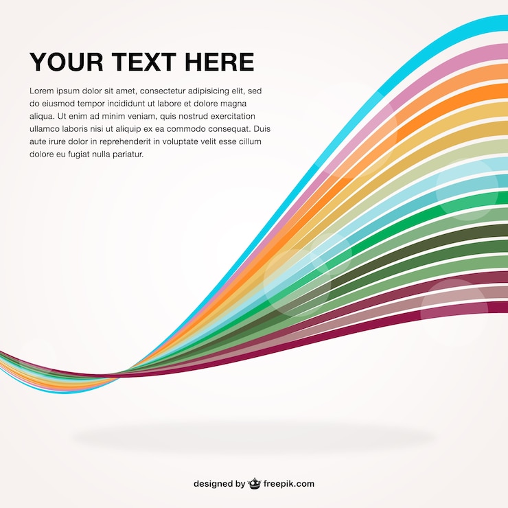 Vettore gratuito ondulate astratto linee colorate sfondo