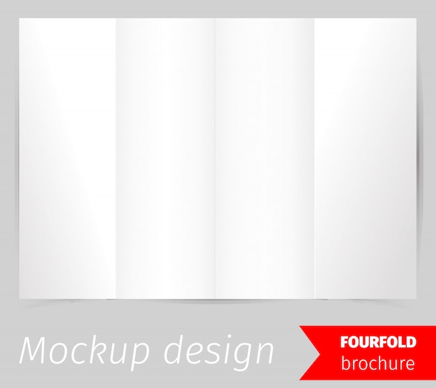 Opuscolo quadruplo design mockup