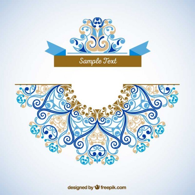Vettore gratuito ornamentale modello decorazione