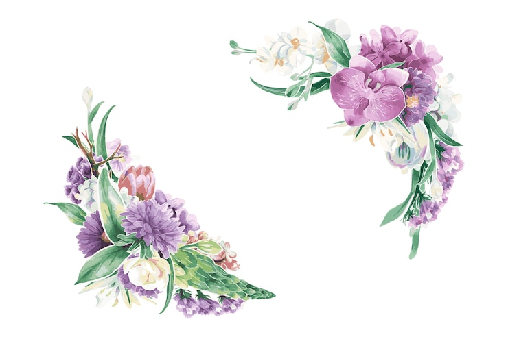 Vettore gratuito ornamenti floreali d'epoca