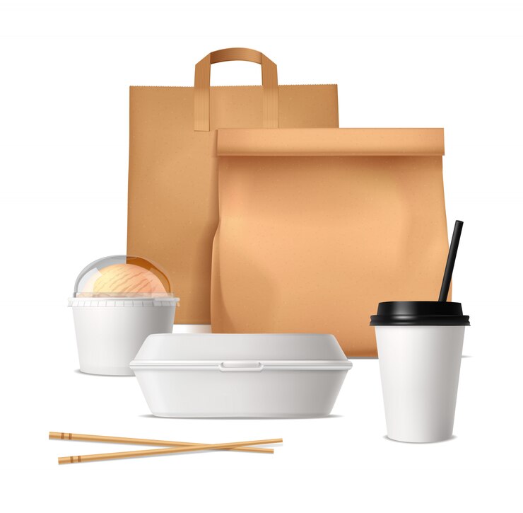 Vettore gratuito pacchetti di fast food