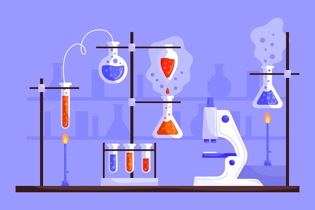 Pacchetto di elementi di laboratorio di scienza