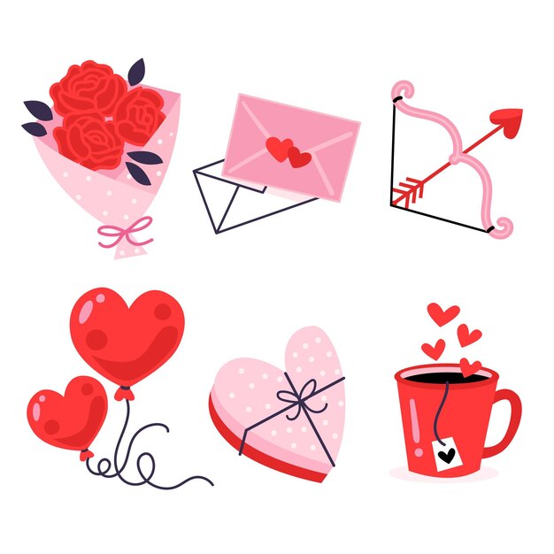 Pacchetto di elementi per San Valentino