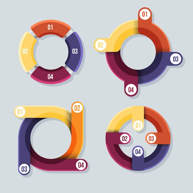 Pacchetto infografica ad anello