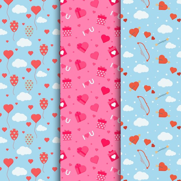 Pacchetto modello piatto adorabile di San Valentino