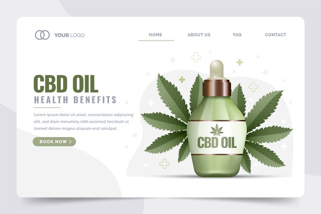 Pagina di destinazione dei benefici per la salute dell'olio di CBD