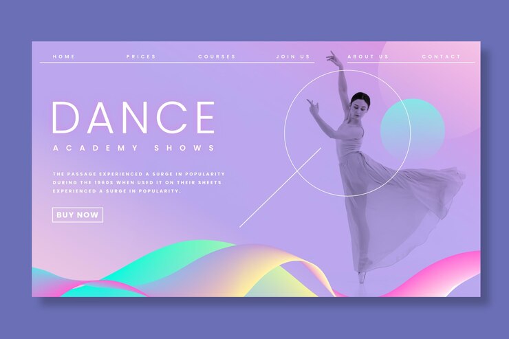 Vettore gratuito pagina di destinazione del balletto danzante
