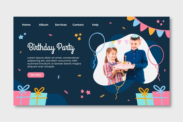 Pagina di destinazione del compleanno