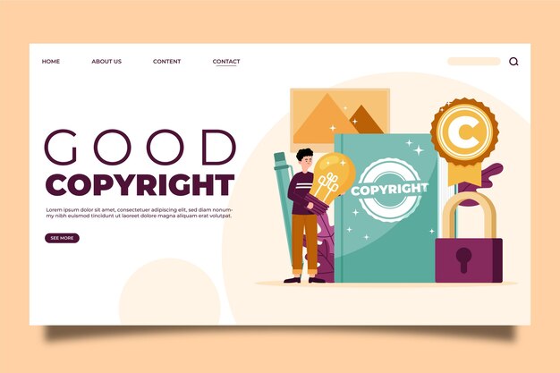 Pagina di destinazione del copyright