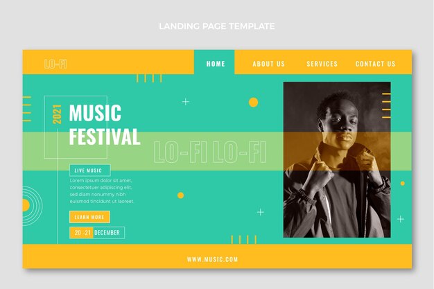 Pagina di destinazione del festival di musica minimale