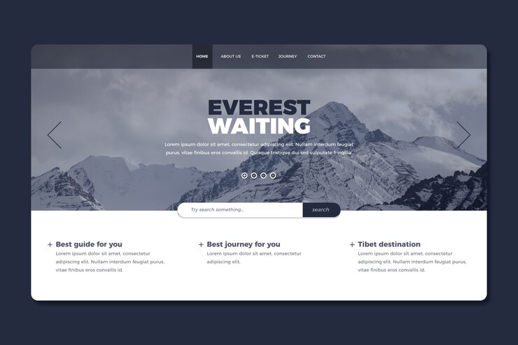 Vettore gratuito pagina di destinazione del viaggio con immagine