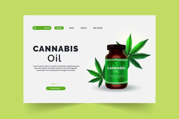Pagina di destinazione dell'olio di cannabis