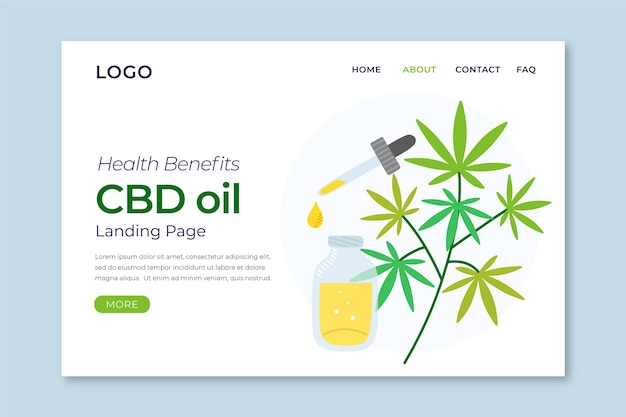 Pagina di destinazione dell'olio di cannabis