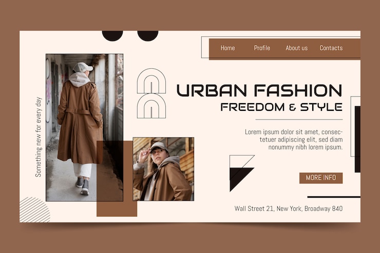 Vettore gratuito pagina di destinazione della collezione di moda design piatto