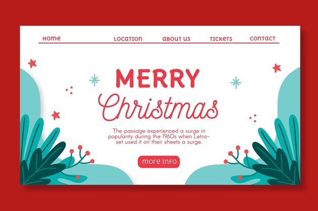 Pagina di destinazione delle vendite di Natale