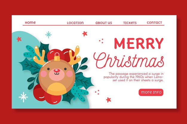 Pagina di destinazione delle vendite di Natale