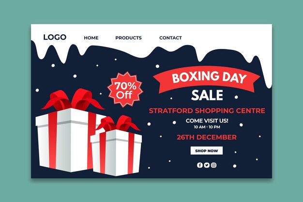 Pagina di destinazione di Boxing Day