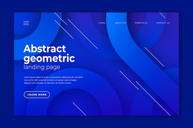 Pagina di destinazione geometrica minima