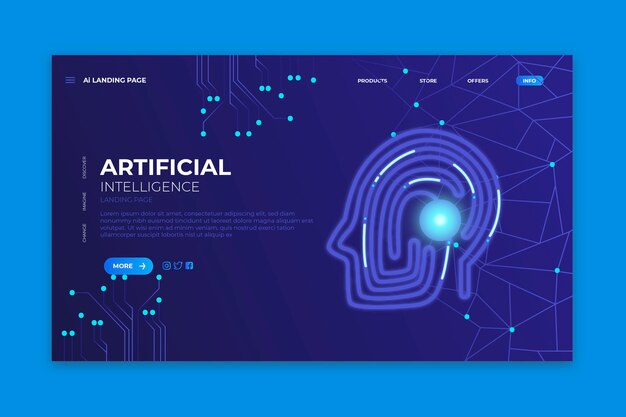 Pagina di destinazione modello intelligenza artificiale