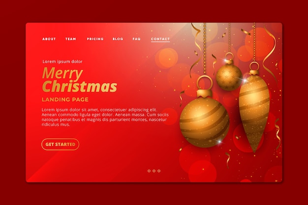 Pagina di destinazione natale design piatto
