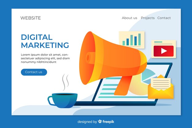 Pagina di destinazione per il marketing