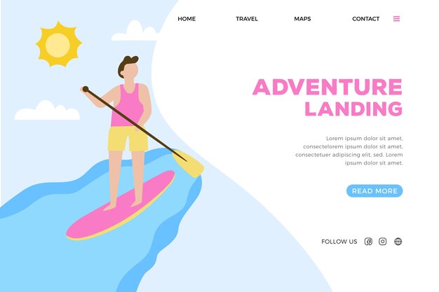 Pagina di destinazione per sport all'aperto