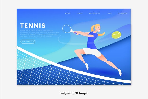Pagina di destinazione sport tennis