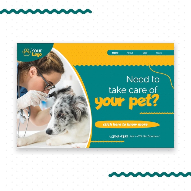 Pagina di destinazione veterinaria