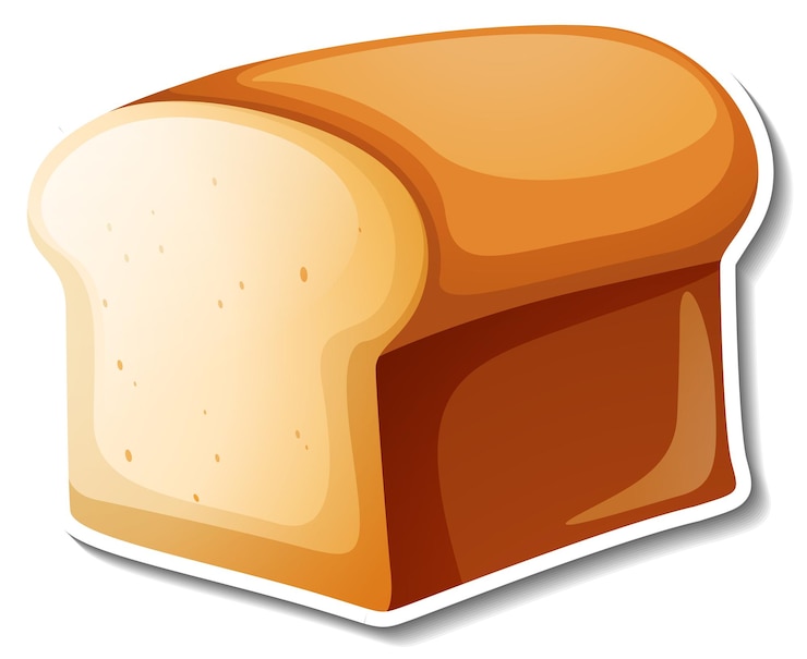 Vettore gratuito pagnotta di pane isolata in stile cartone animato