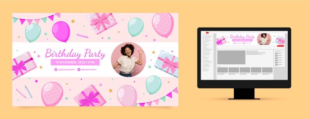Palloncini di compleanno disegnati a mano canale youtube art