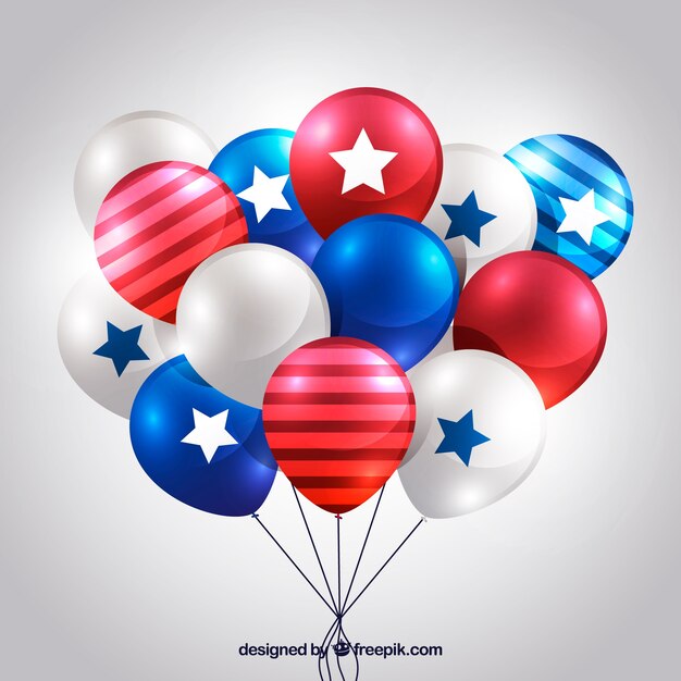 Palloncini realistici del giorno dell&#39;indipendenza degli Stati Uniti