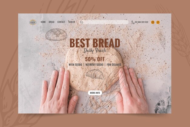 Pane con modello di pagina di destinazione dello sconto