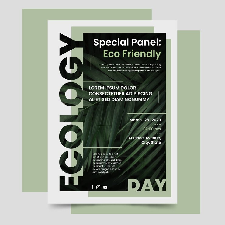 Vettore gratuito pannello speciale: poster ecologico