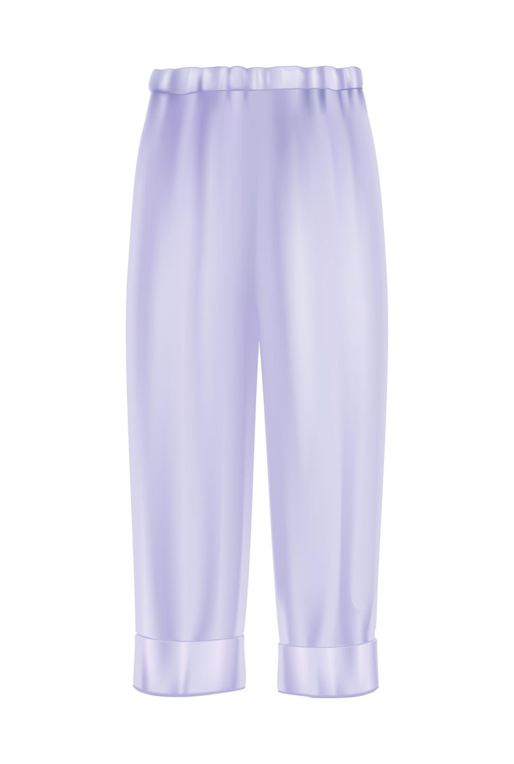 Vettore gratuito pantaloni pigiama color pastello su sfondo bianco illustrazione vettoriale realistica