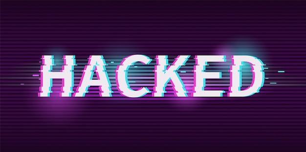 parola hackerata con effetto glitch