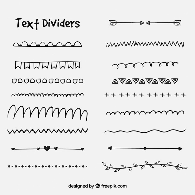 Parti divisorie disegnate a mano