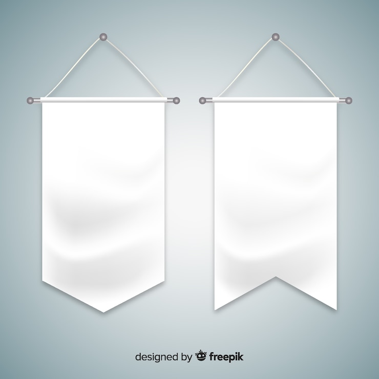 Vettore gratuito pennant tessile