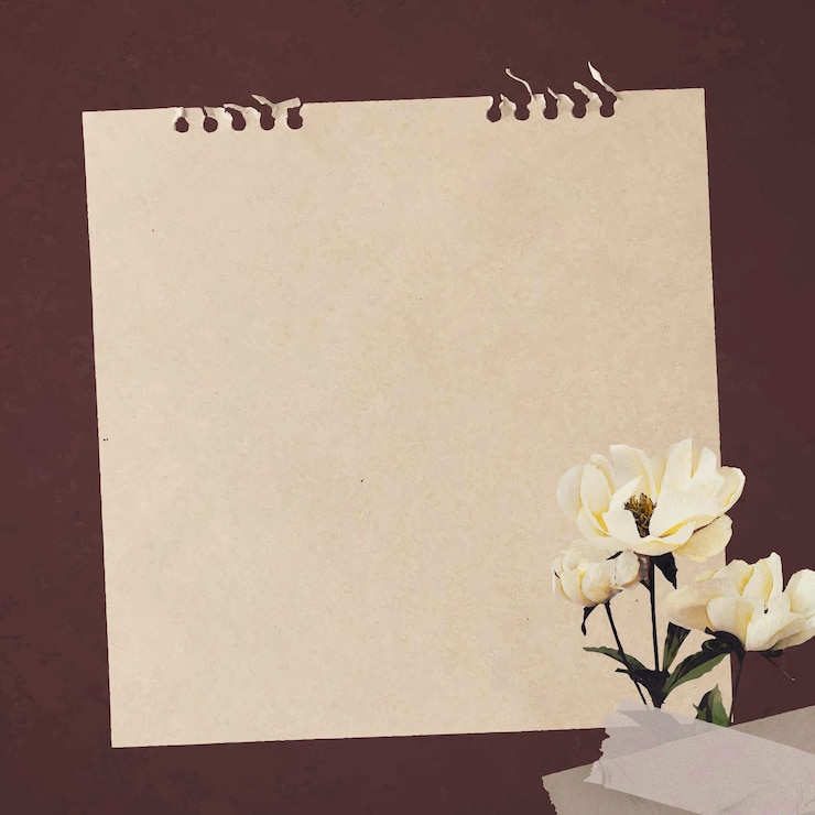 Vettore gratuito peonie bianche su carta strutturata vettore di sfondo background