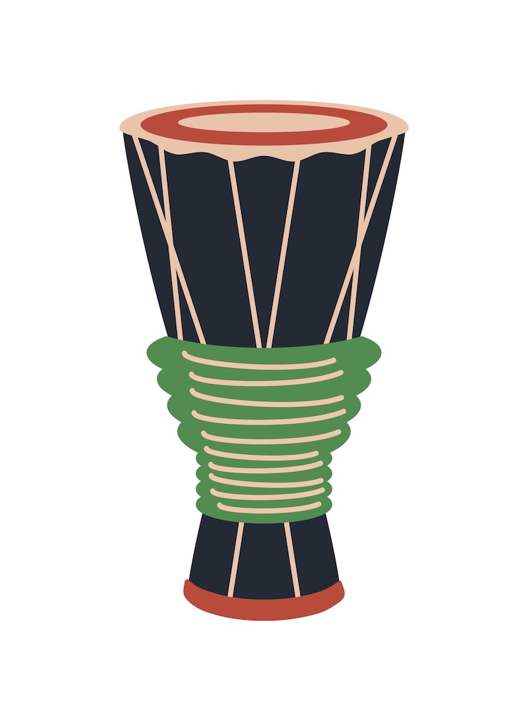 Vettore gratuito percussioni di tamburo bata