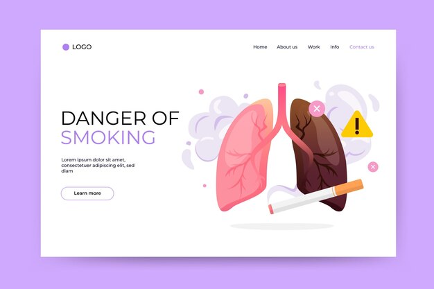Pericolo di fumo - pagina di destinazione