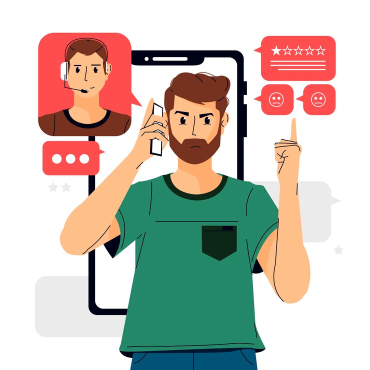 Vettore gratuito persona di design piatto che si lamenta