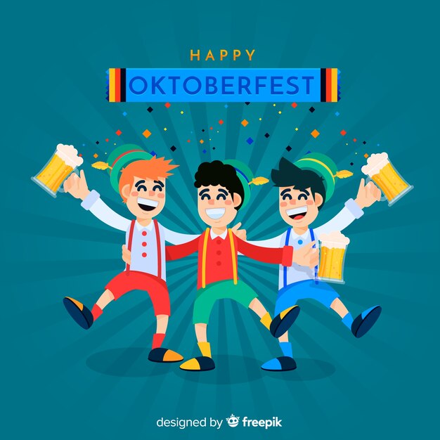 Personaggi adorabili che celebrano l&#39;Oktoberfest