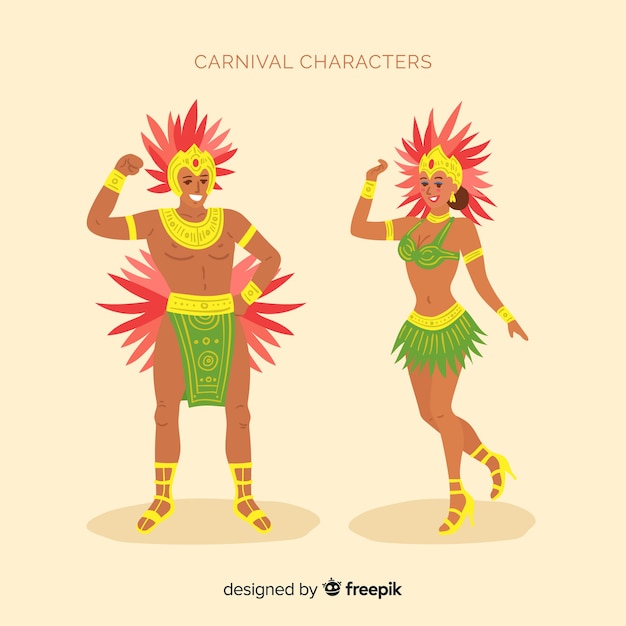 Personaggi di Carnevale che indossano costumi