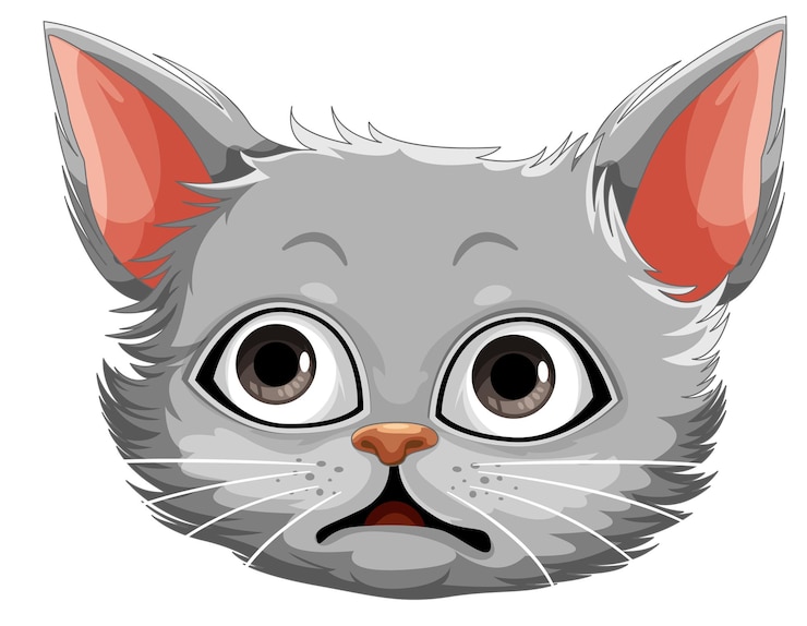 Vettore gratuito personaggio dei cartoni animati simpatico gatto