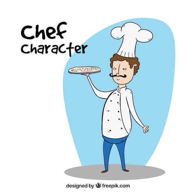 Personaggio del Chef con la pizza